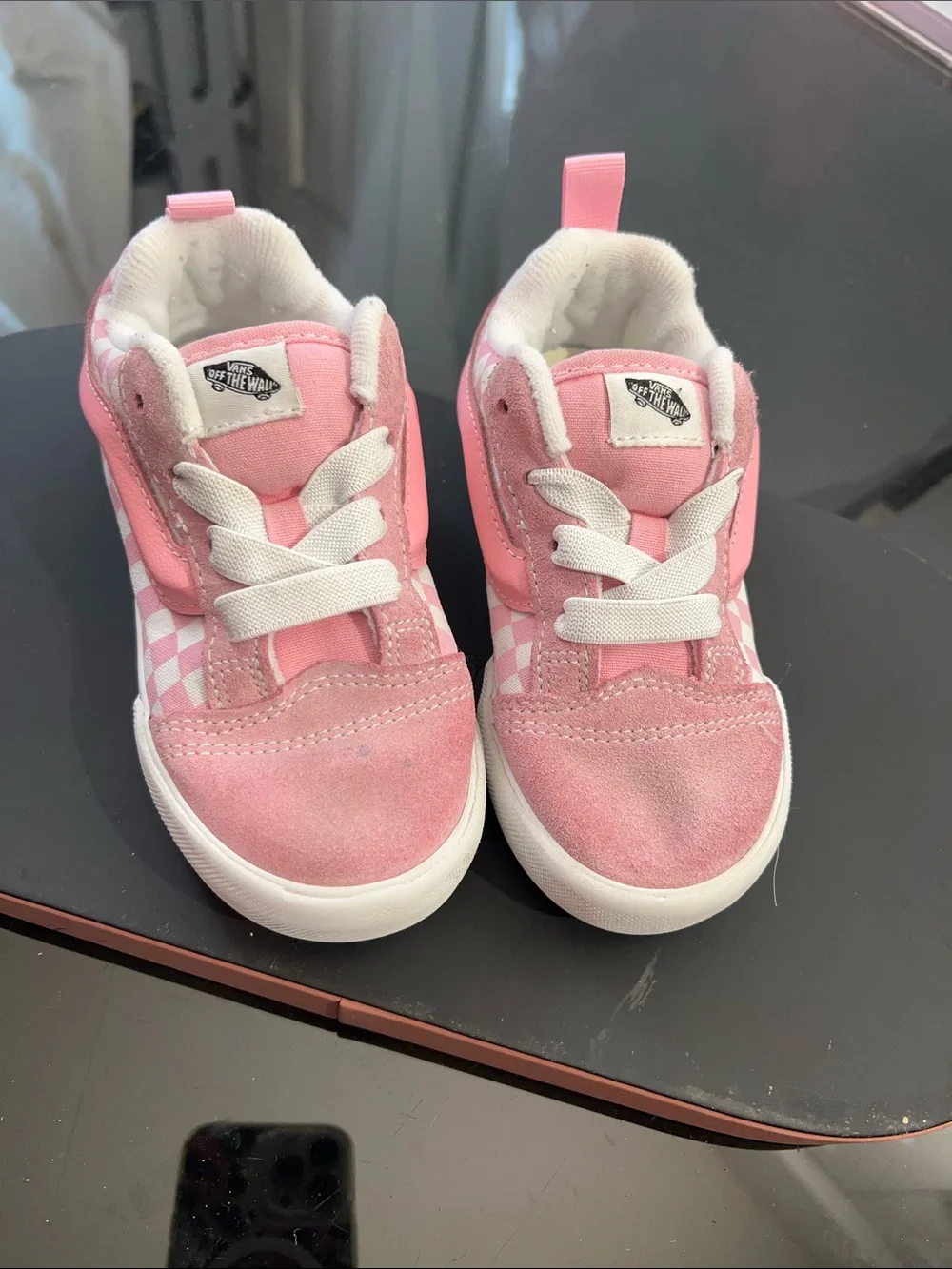 Vans Pink Checkerboard Old Skool LX Sneakers